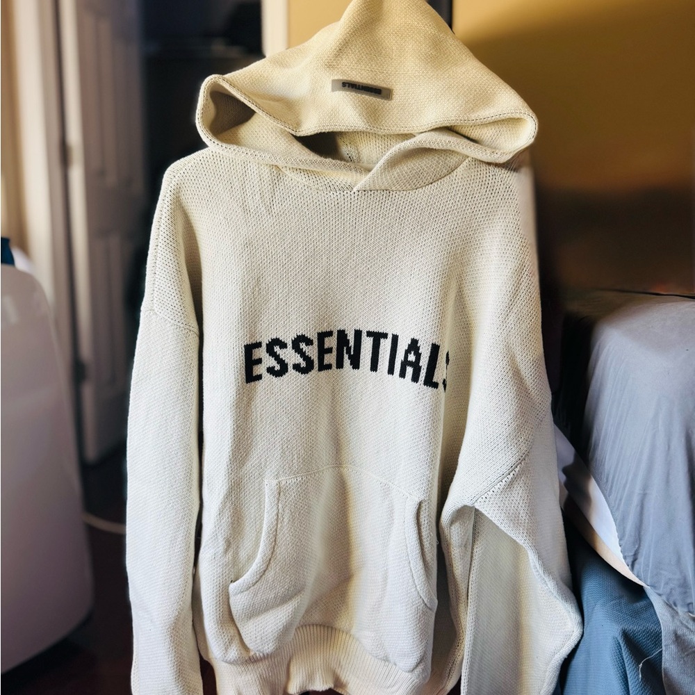 Essentials knit Hoodie size large